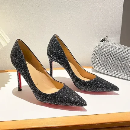 Pointed high-heeled shoes nude color shoes for women